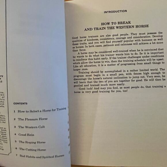 VTG How To break & Train the western horse. Farnam Horse Library.  Paperback - Picture 2 of 2